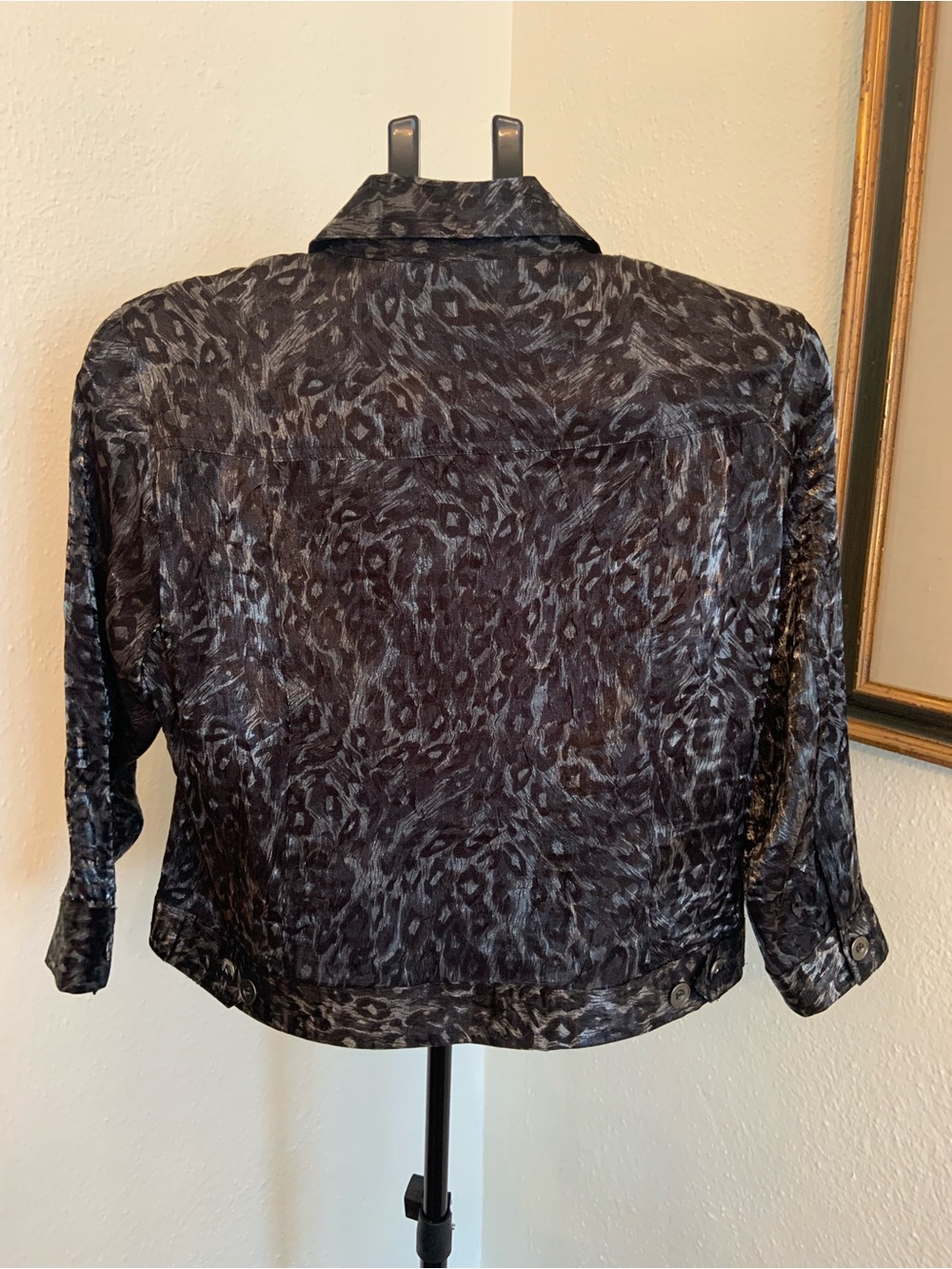 Ruby Rd Women's Black Animal Print Lightweight Jacket - Picture 7 of 9